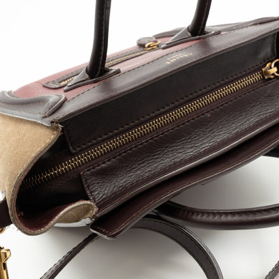 Nano Luggage Tri-color Leather