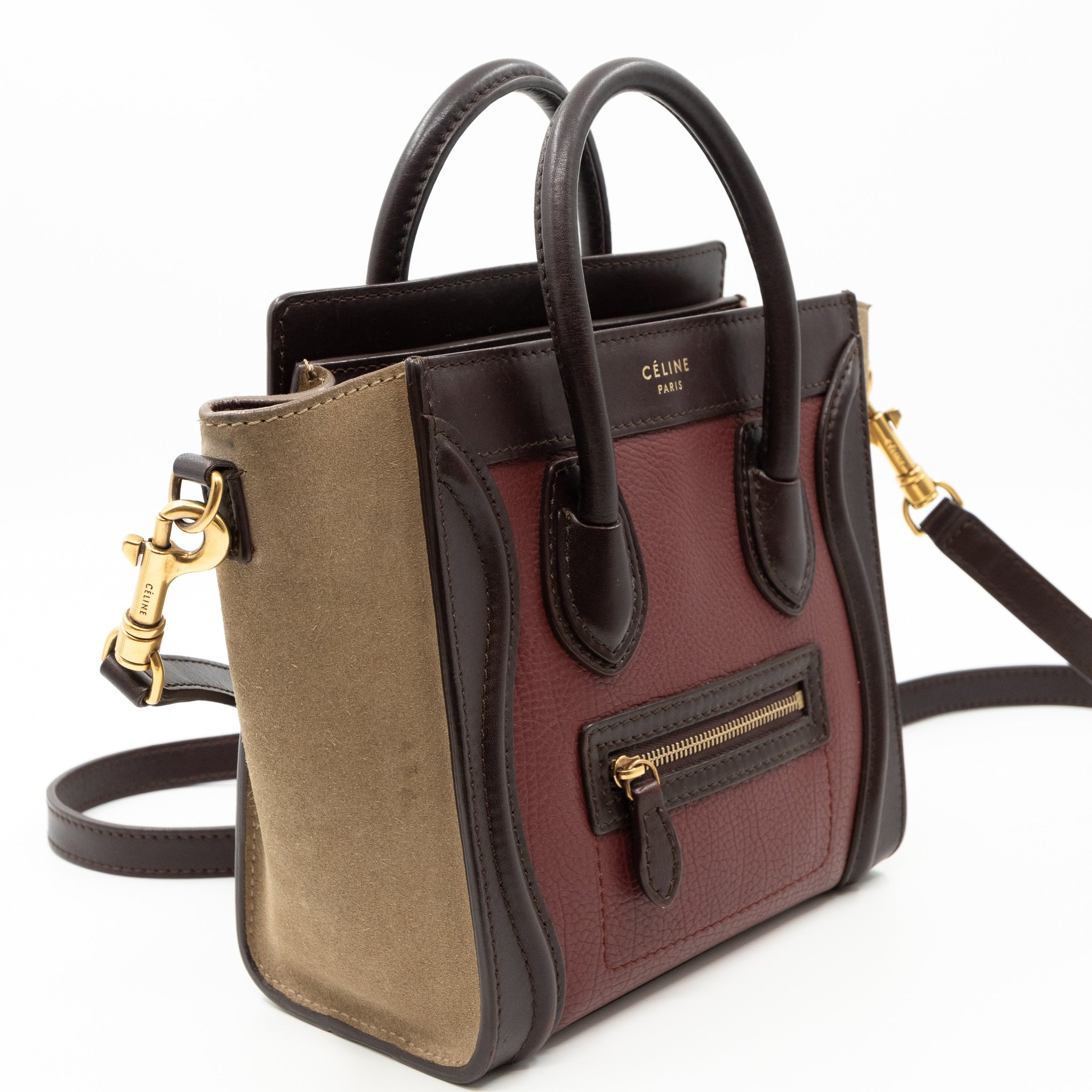 Nano Luggage Tri-color Leather