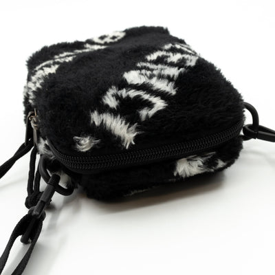 Explorer Crossbody Pouch Black Faux Fur