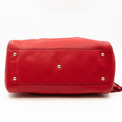 Soho Shoulder Tote Red Leather