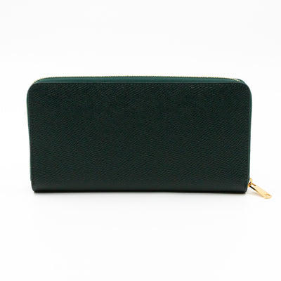 Large Zipped Wallet Amazon Green Leather