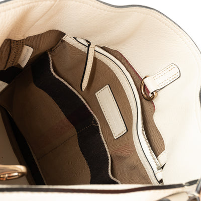 Ashby Medium Bucket Bag Check White