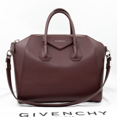 Antigona Medium Burgundy Leather