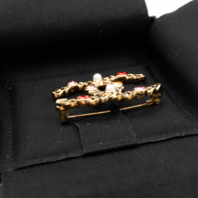 CC Chain Link Colorful Brooch