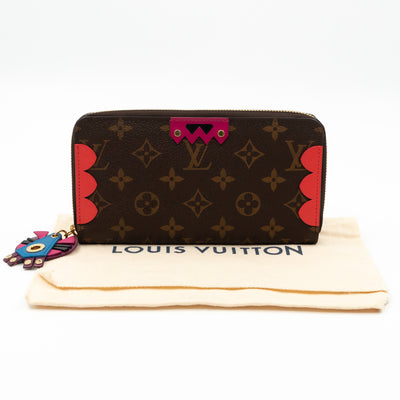 Zippy Wallet Flamingo Monogram Totem