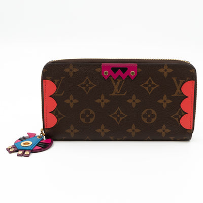 Zippy Wallet Flamingo Monogram Totem