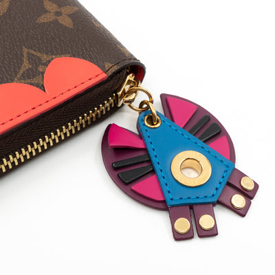 Zippy Wallet Flamingo Monogram Totem
