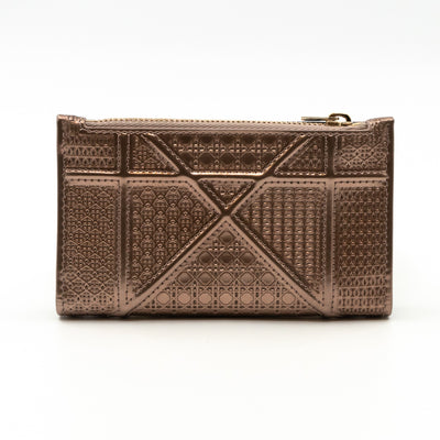 Diorama Compact Wallet Rose Gold Leather