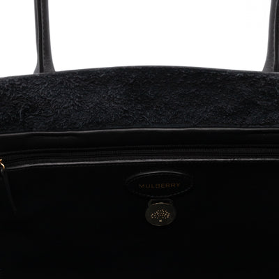 Blossom Tote Black Leather