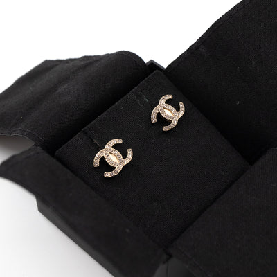 CC Crystal Earrings Light Gold
