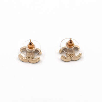 CC Crystal Earrings Light Gold