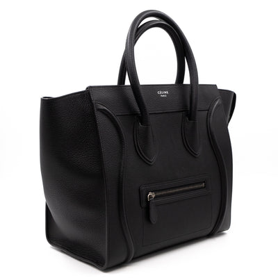 Mini Luggage Black Leather