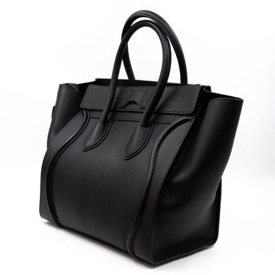 Mini Luggage Black Leather