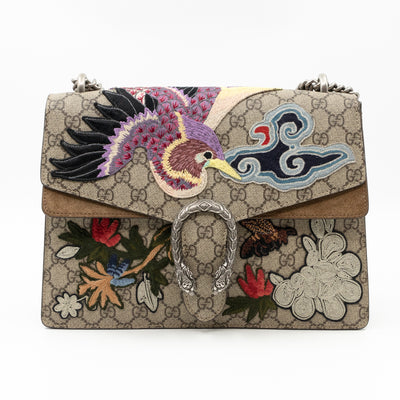 Dionysus Medium GG Supreme Phoenix Embroidered