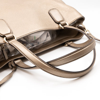 Soho Working Tote Champagne Leather
