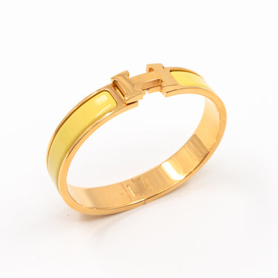Clic H Bracelet Jaune Citron Gold