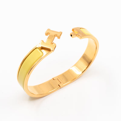 Clic H Bracelet Jaune Citron Gold