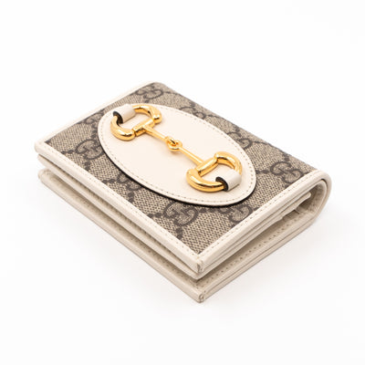 Horsebit 1955 Card Case GG Supreme White