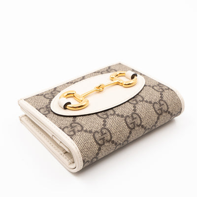 Horsebit 1955 Card Case GG Supreme White