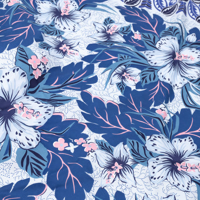 Monokinawa Silk Square Blue & Pink