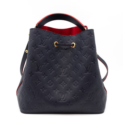 NéoNoé MM Monogram Empreinte Marine Rouge