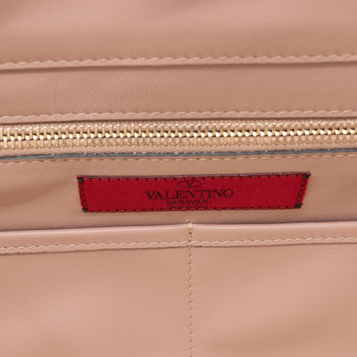 Rockstud Trapeze Tote Rose Beige Leather