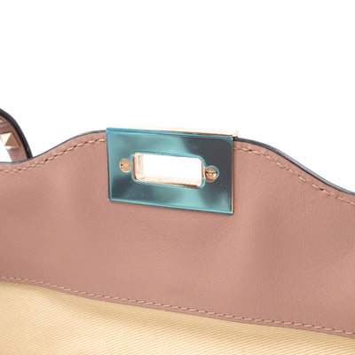 Rockstud Trapeze Tote Rose Beige Leather