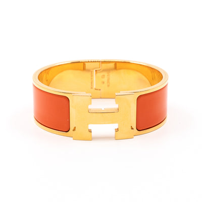 Clic Clac H Bracelet Orange Gold