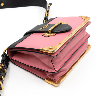 Cahier Light Pink & Black Leather