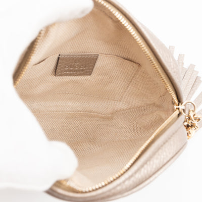 Soho Mini Chain Bag Champagne Leather