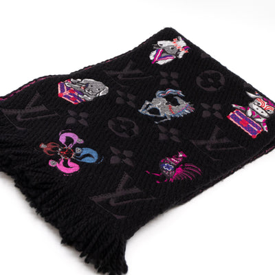 Logomania Superstition Scarf Black
