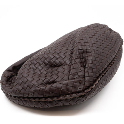 Veneta Hobo Shoulder Bag Intrecciato  Brown