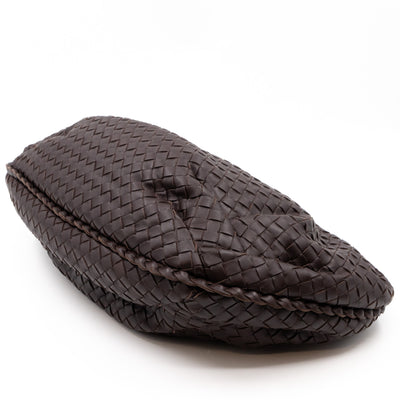 Veneta Hobo Shoulder Bag Intrecciato  Brown