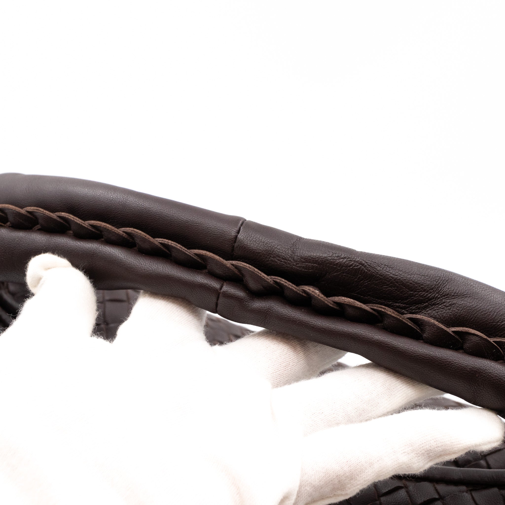Veneta Hobo Shoulder Bag Intrecciato  Brown