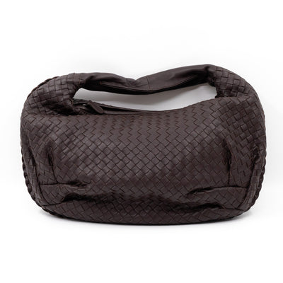 Veneta Hobo Shoulder Bag Intrecciato  Brown