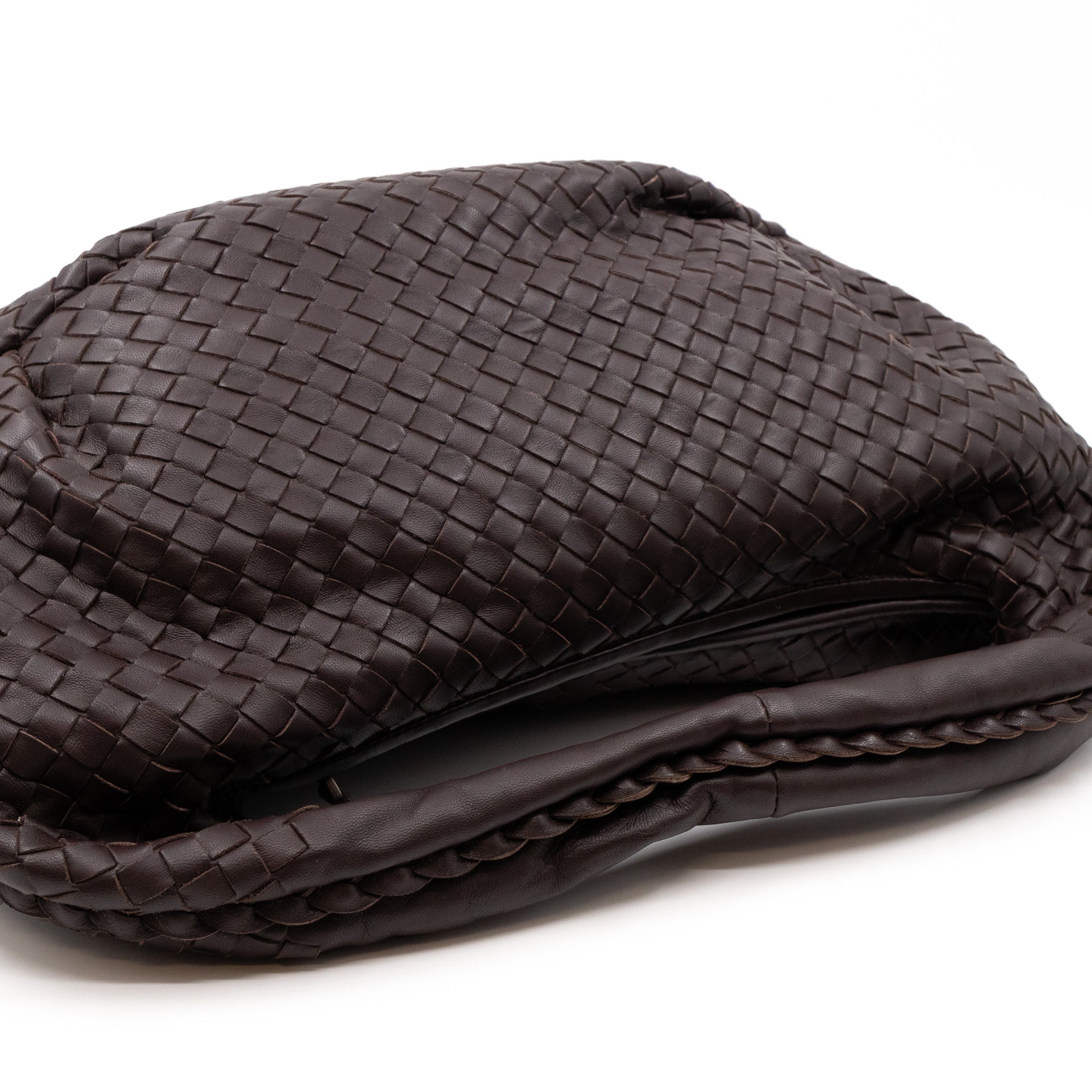 Veneta Hobo Shoulder Bag Intrecciato  Brown