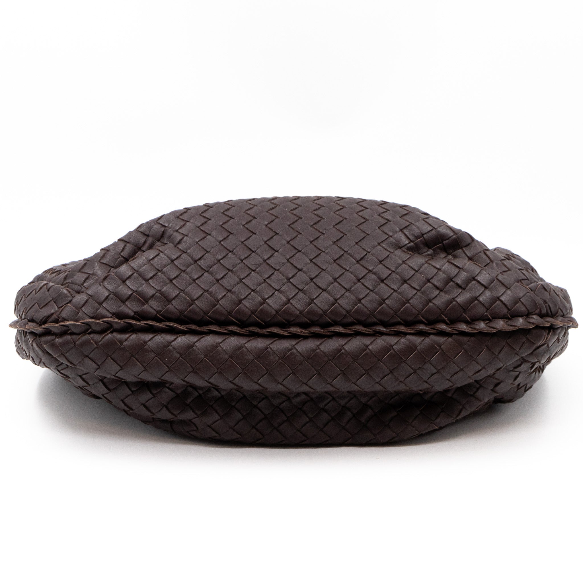 Veneta Hobo Shoulder Bag Intrecciato  Brown