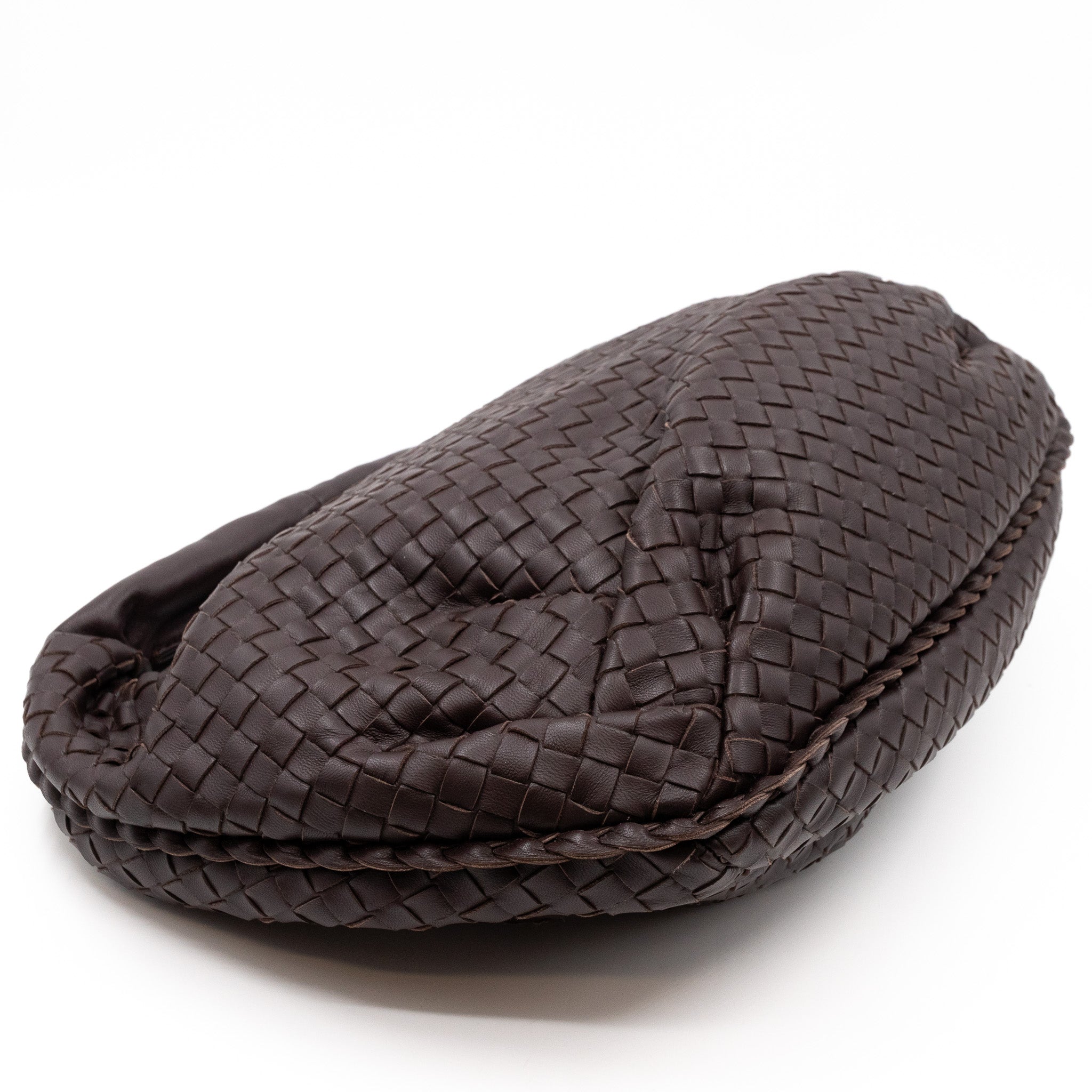 Veneta Hobo Shoulder Bag Intrecciato  Brown