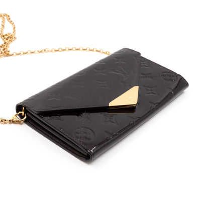 Mira Chain Clutch Vernis	Amarante