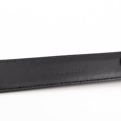 Triomphe Black Leather Belt 75 cm