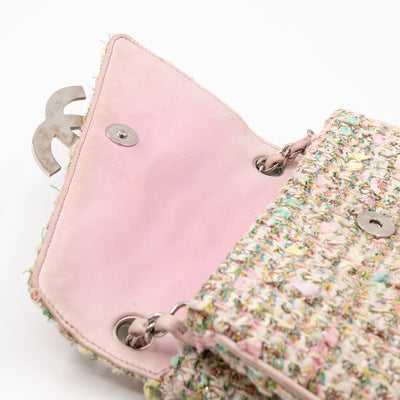 Small Diagonal Flap CC Shoulder Bag Tweed