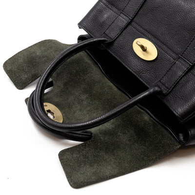 Small Bayswater Black Leather