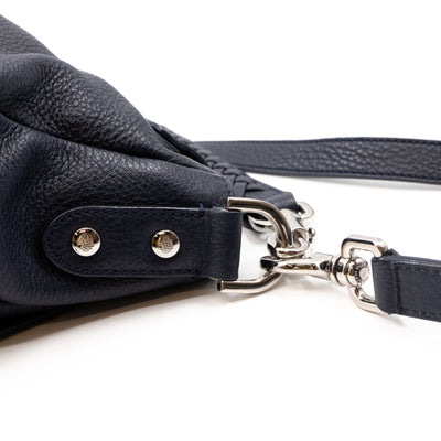Effie Satchel Navy Blue Leather