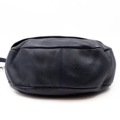 Effie Satchel Navy Blue Leather