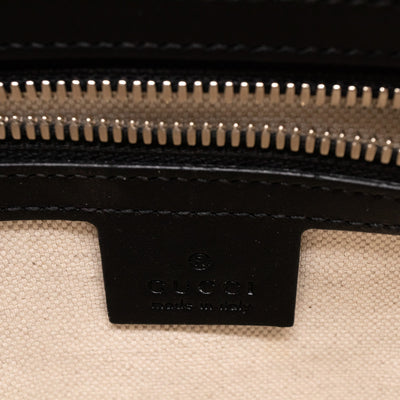 GG Embossed Trunk Bag Black Leather