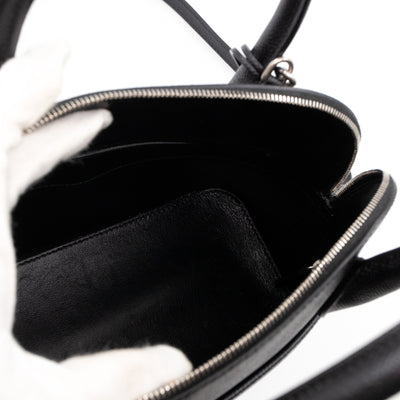 Ville Top Handle Small Black Leather