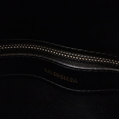 Ville Top Handle Small Black Leather