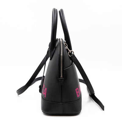 Ville Top Handle Small Black Leather