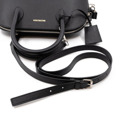 Ville Top Handle Small Black Leather