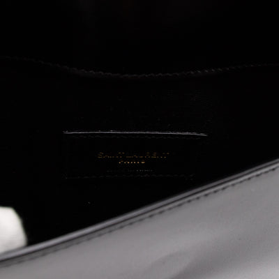 Uptown Pouch Black Smooth Leather